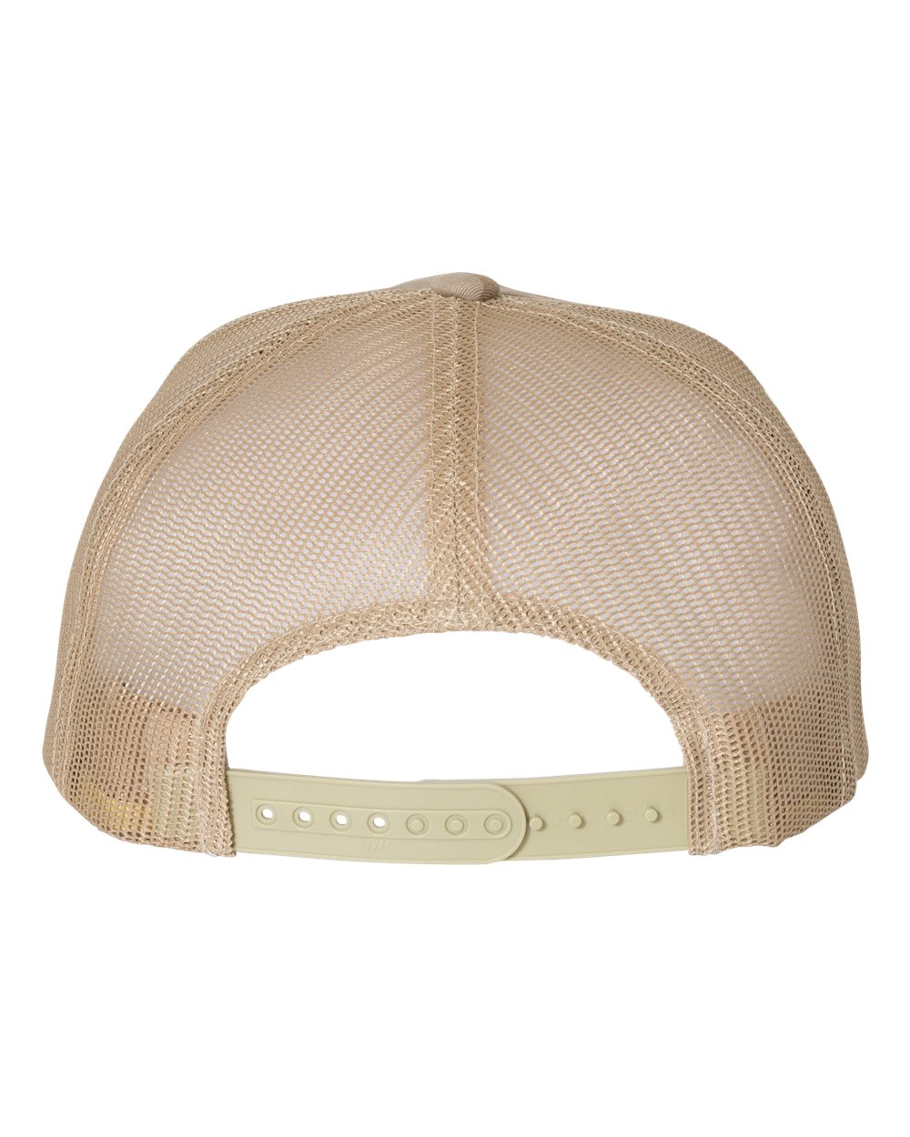 Rear View of Multicam Arid/ Tan Five-Panel Classic Trucker Cap - 6006
