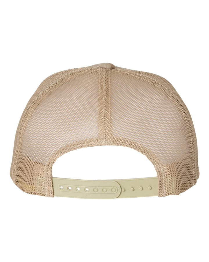 Rear View of Multicam Arid/ Tan Five-Panel Classic Trucker Cap - 6006