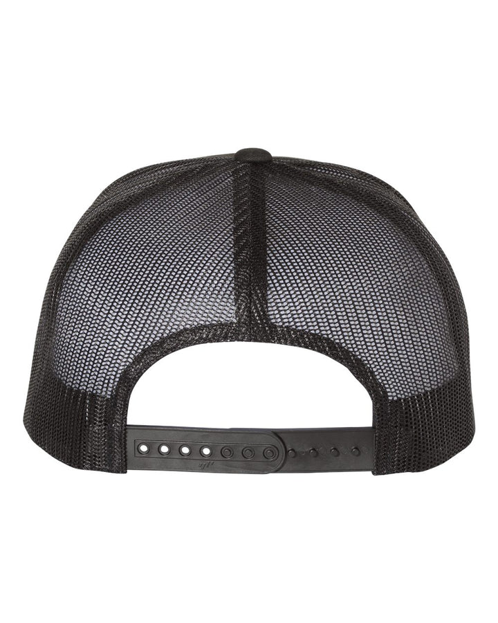 Rear View of Multicam Black/ Black Five-Panel Classic Trucker Cap - 6006