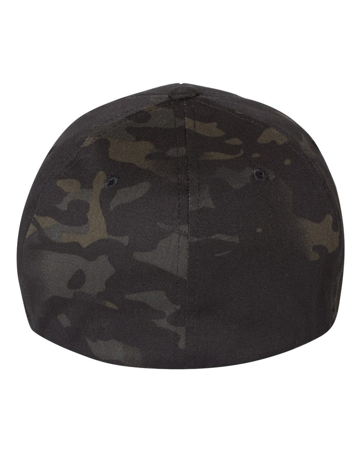 Rear View of Multicam Black Cotton Blend Cap - 6277