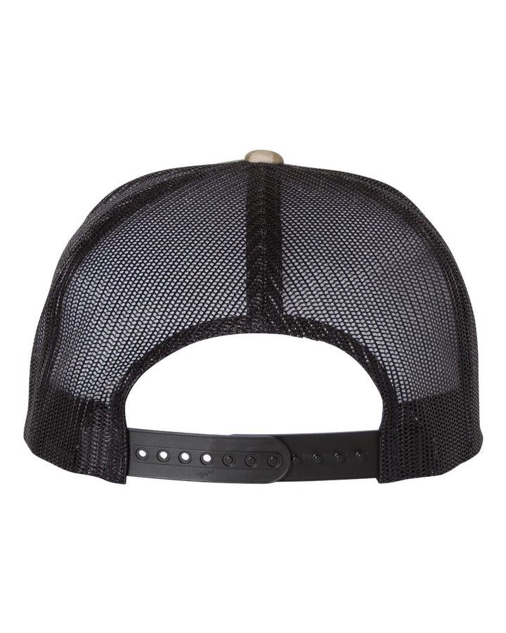 Rear View of Multicam Green/ Black Five-Panel Classic Trucker Cap - 6006