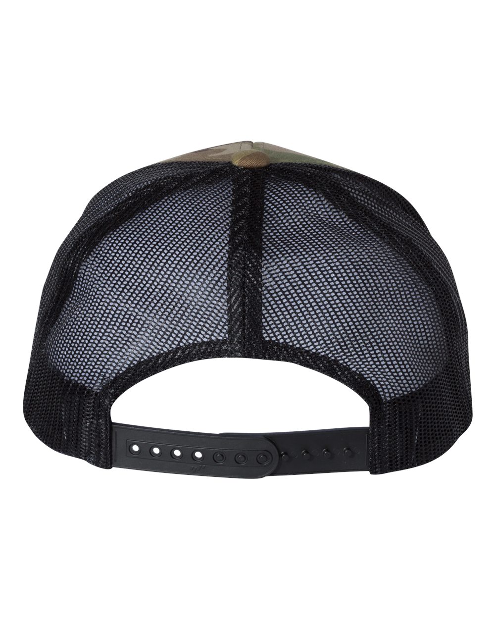 Rear View of Multicam Green/ Black Retro Trucker Cap - 6606