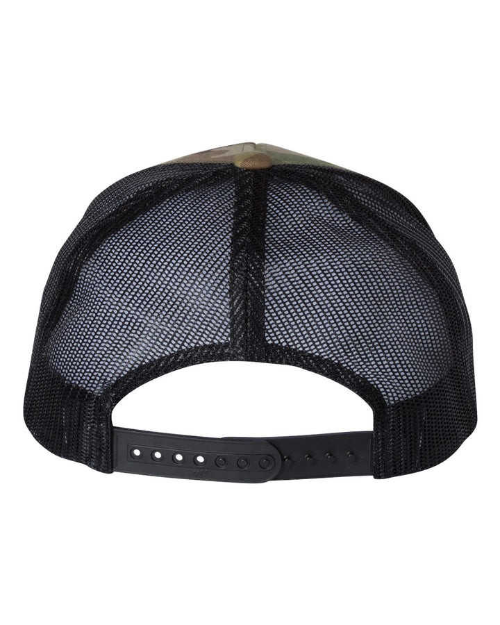 Rear View of Multicam Green/ Black Retro Trucker Cap - 6606