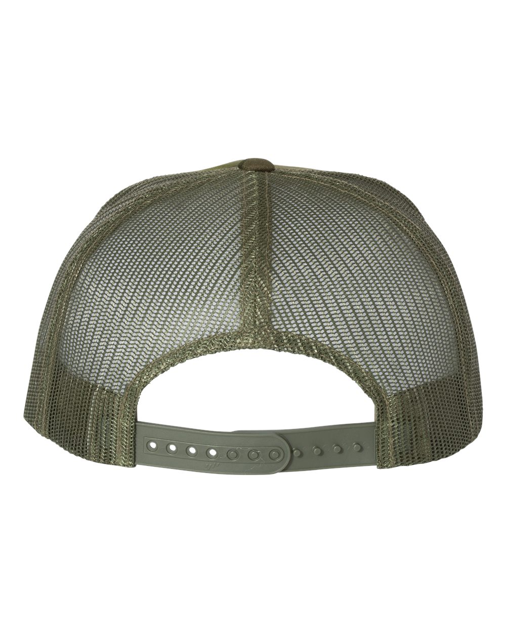 Rear View of Multicam Tropic/ Green Five-Panel Classic Trucker Cap - 6006