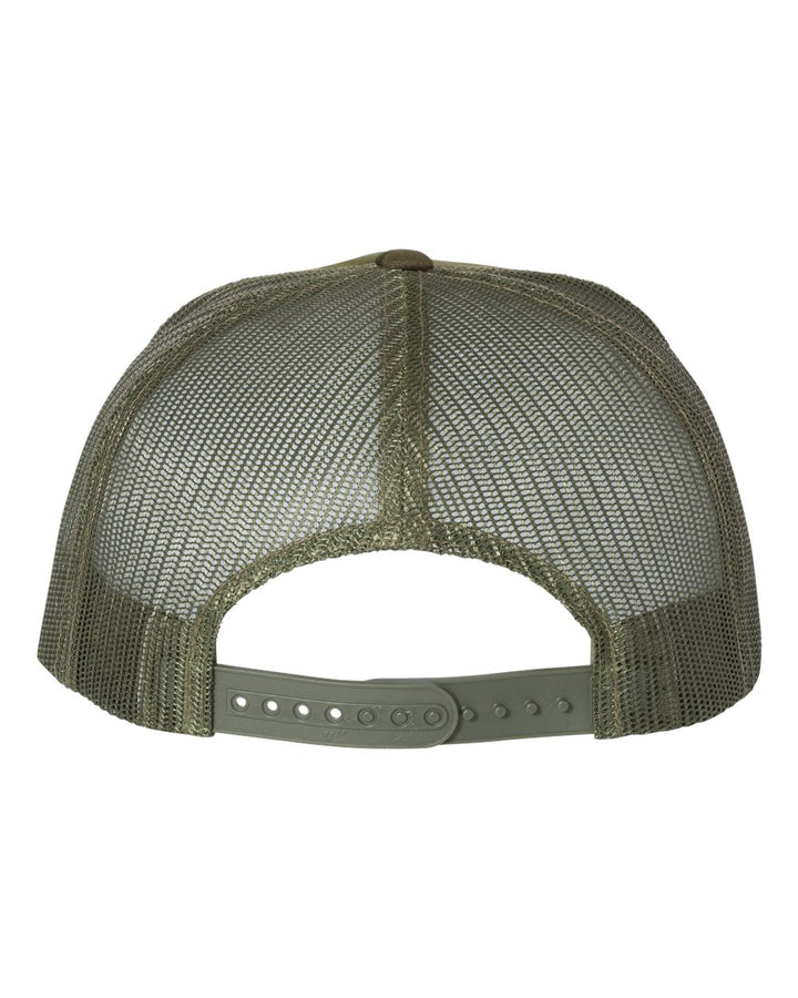 Rear View of Multicam Tropic/ Green Five-Panel Classic Trucker Cap - 6006