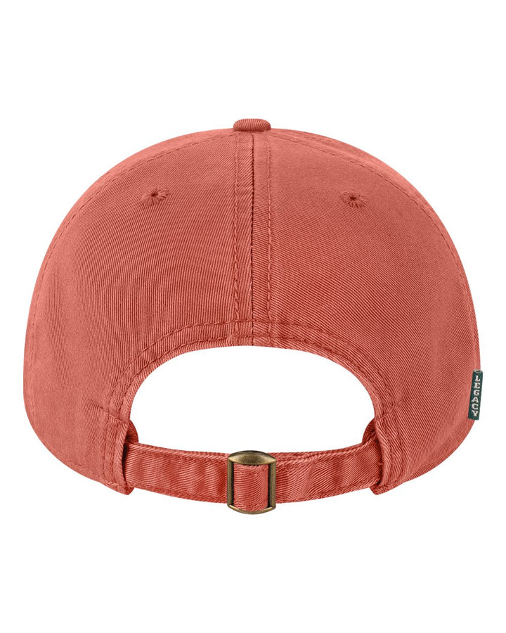 Rear View of Nantucket Red Relaxed Twill Dad Hat - EZA