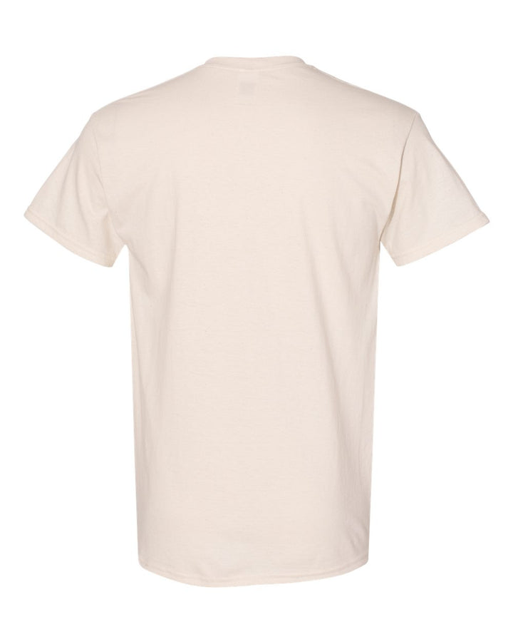 Rear View of Natural Heavy Cotton™ T-Shirt - 5000