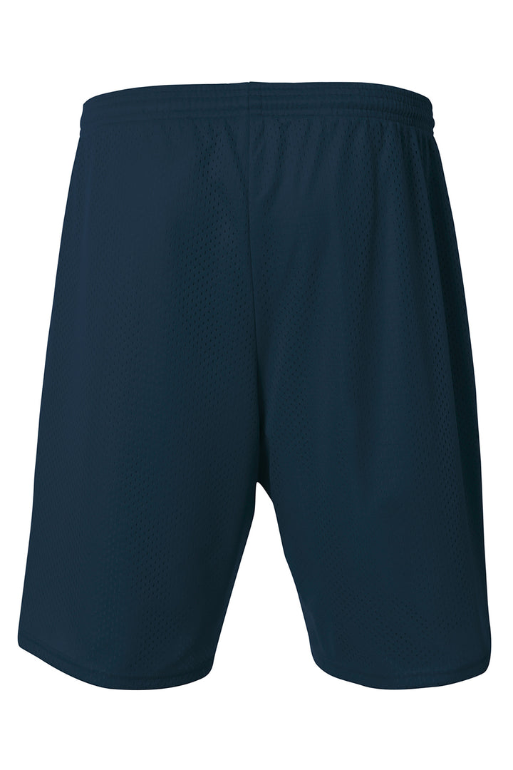 Rear View of Navy A4 Sprint 7" Mesh Short A4N5293
