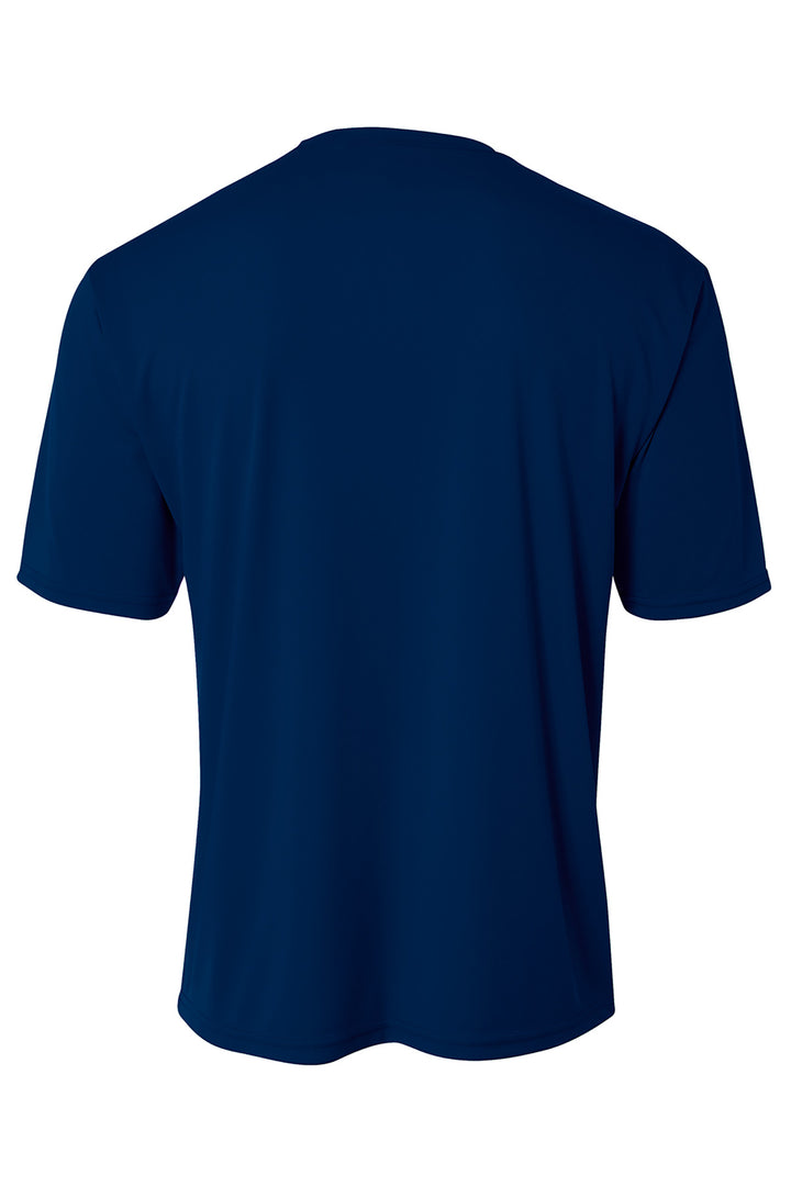 Rear View of Navy A4 Sprint Performance Tee A4N3402