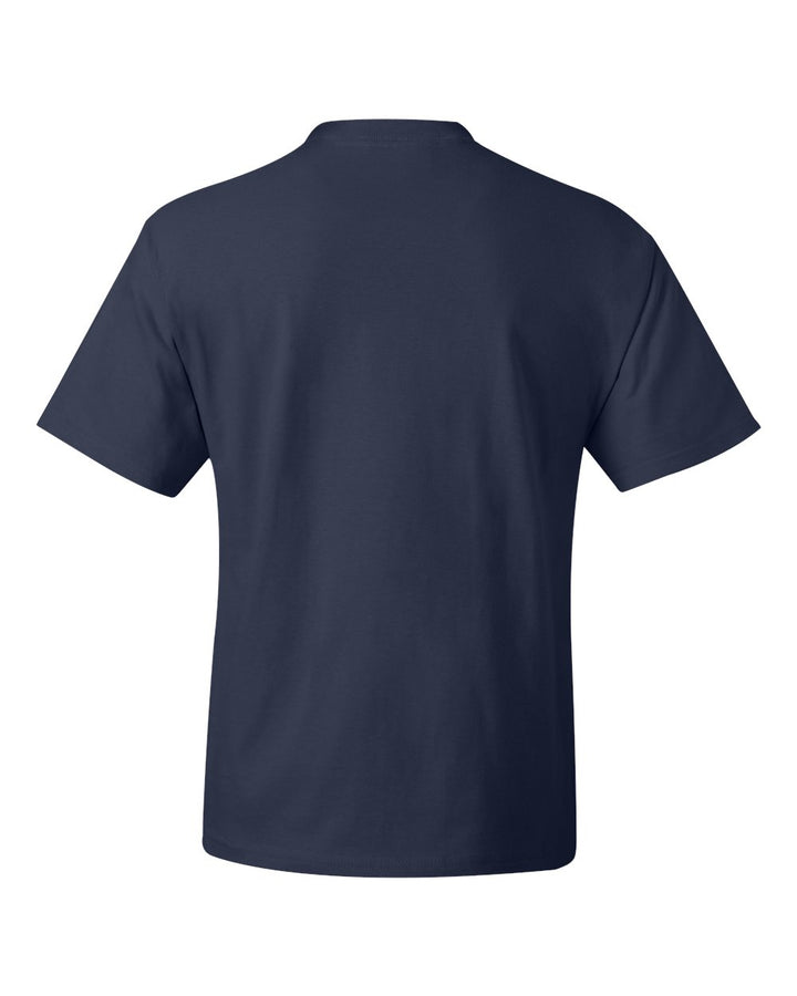 Rear View of Navy Beefy-T® T-Shirt - 5180
