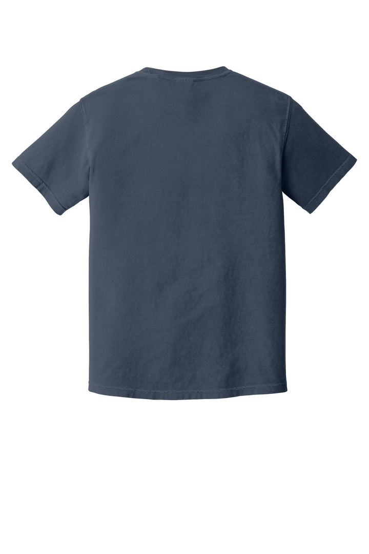 Rear View of Navy COMFORT COLORS Heavyweight Ring Spun Tee. 1717