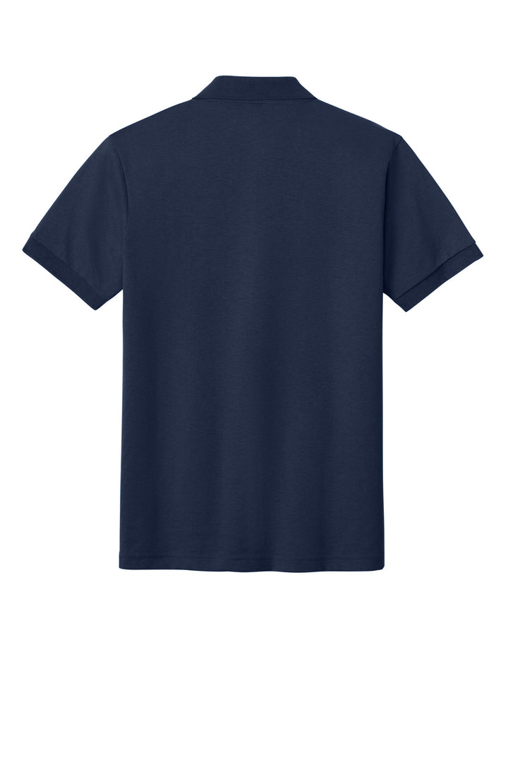 Rear View of Navy Gildan - DryBlend 6-Ounce Jersey Knit Sport Shirt. 8800