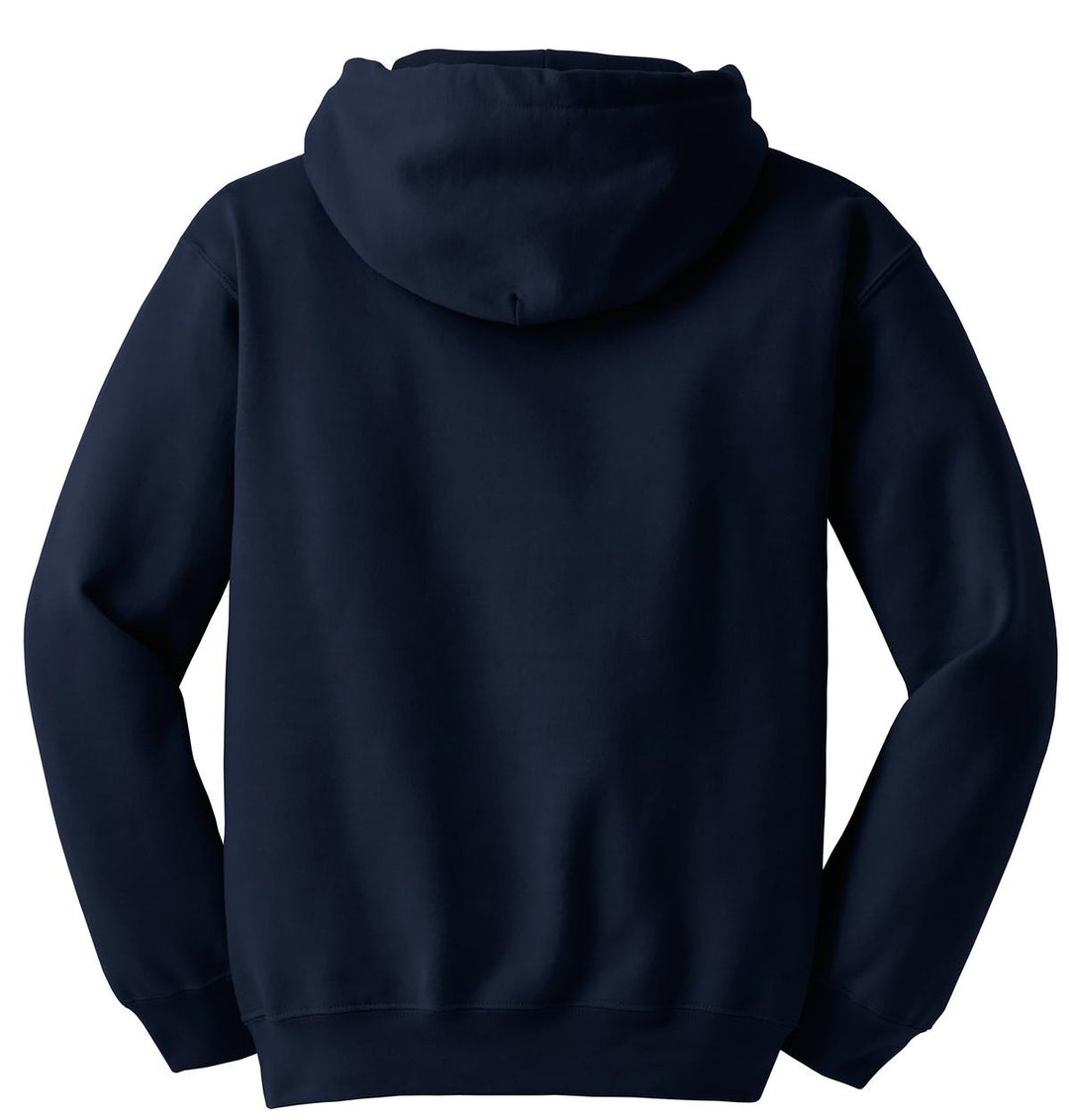 Rear View of Navy Gildan - DryBlend Pullover Hooded Sweatshirt. 12500