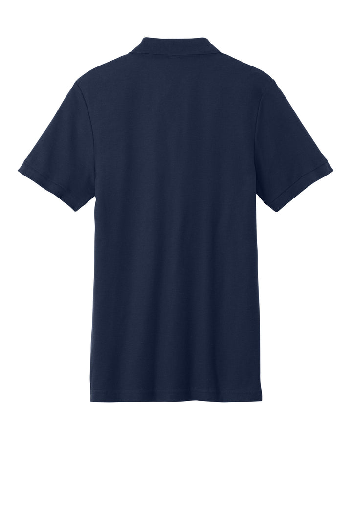 Rear View of Navy Gildan Hammer Pique Polo 85800