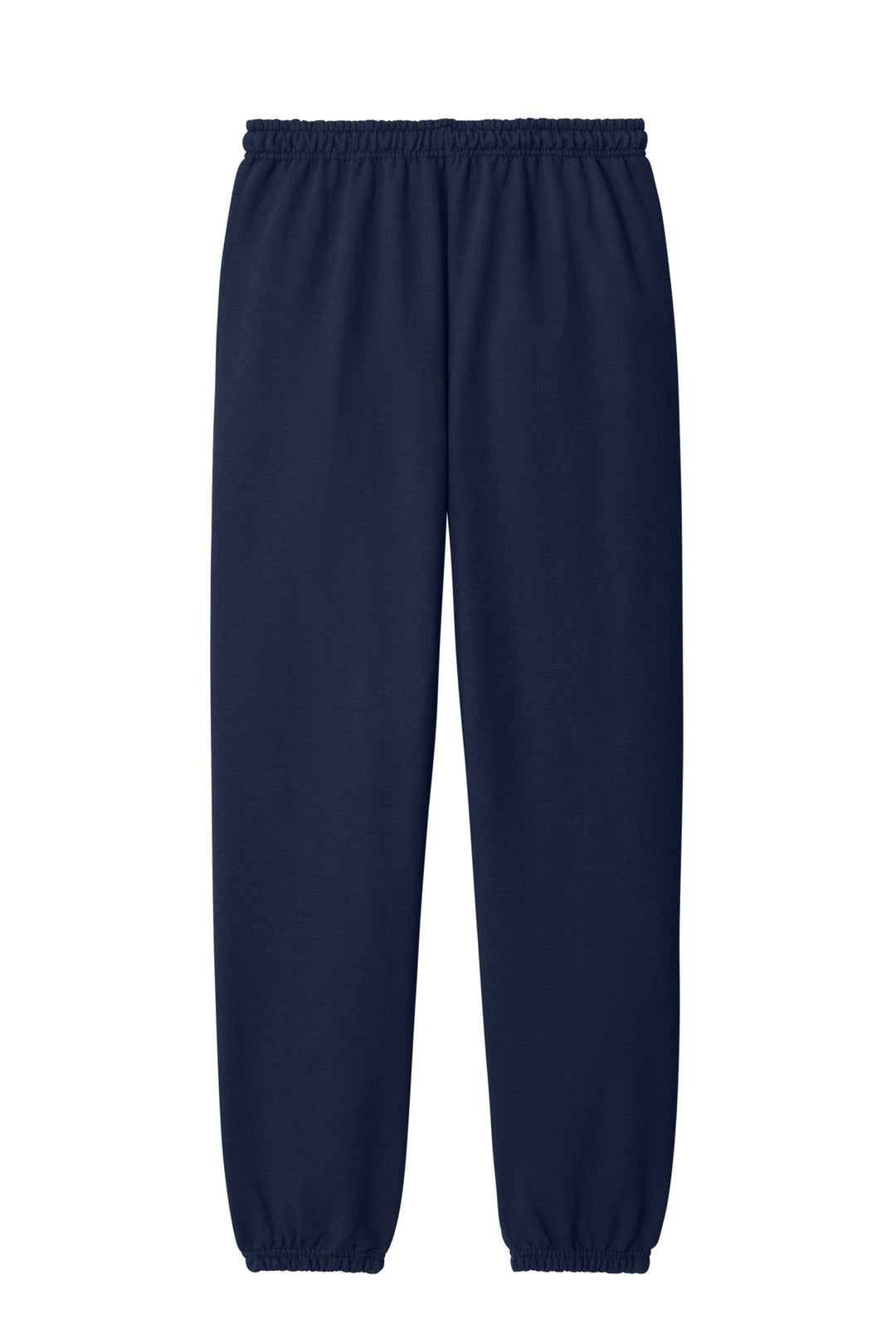 Rear View of Navy Gildan Heavy Blend Sweatpant. 18200