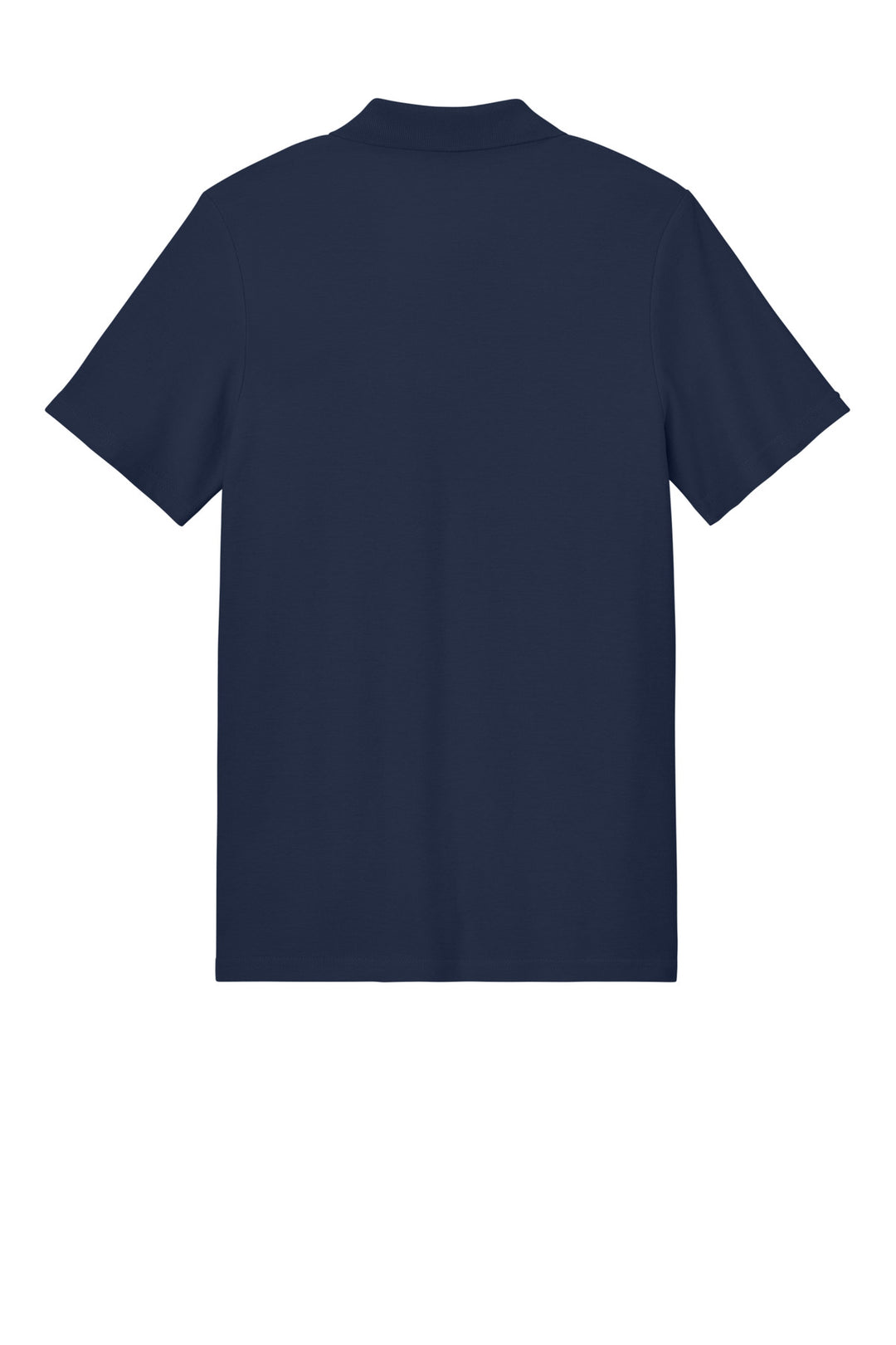 Rear View of Navy Gildan Softstyle Pique Polo 64800