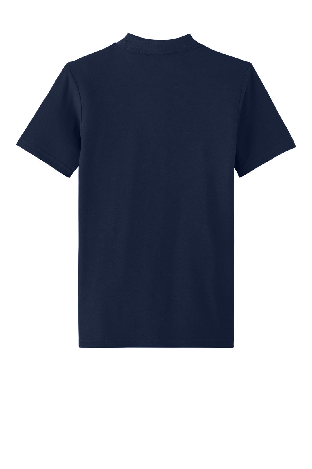 Rear View of Navy Gildan Softstyle Women's Pique Polo 64800L