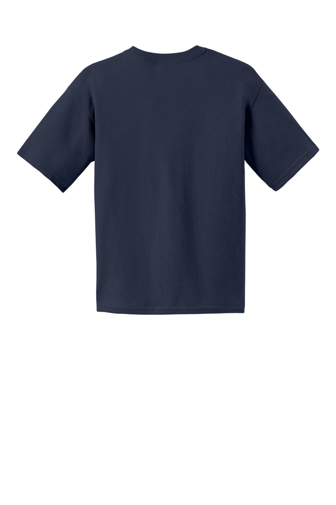 Rear View of Navy Gildan - Youth Ultra Cotton 100% US Cotton T-Shirt. 2000B