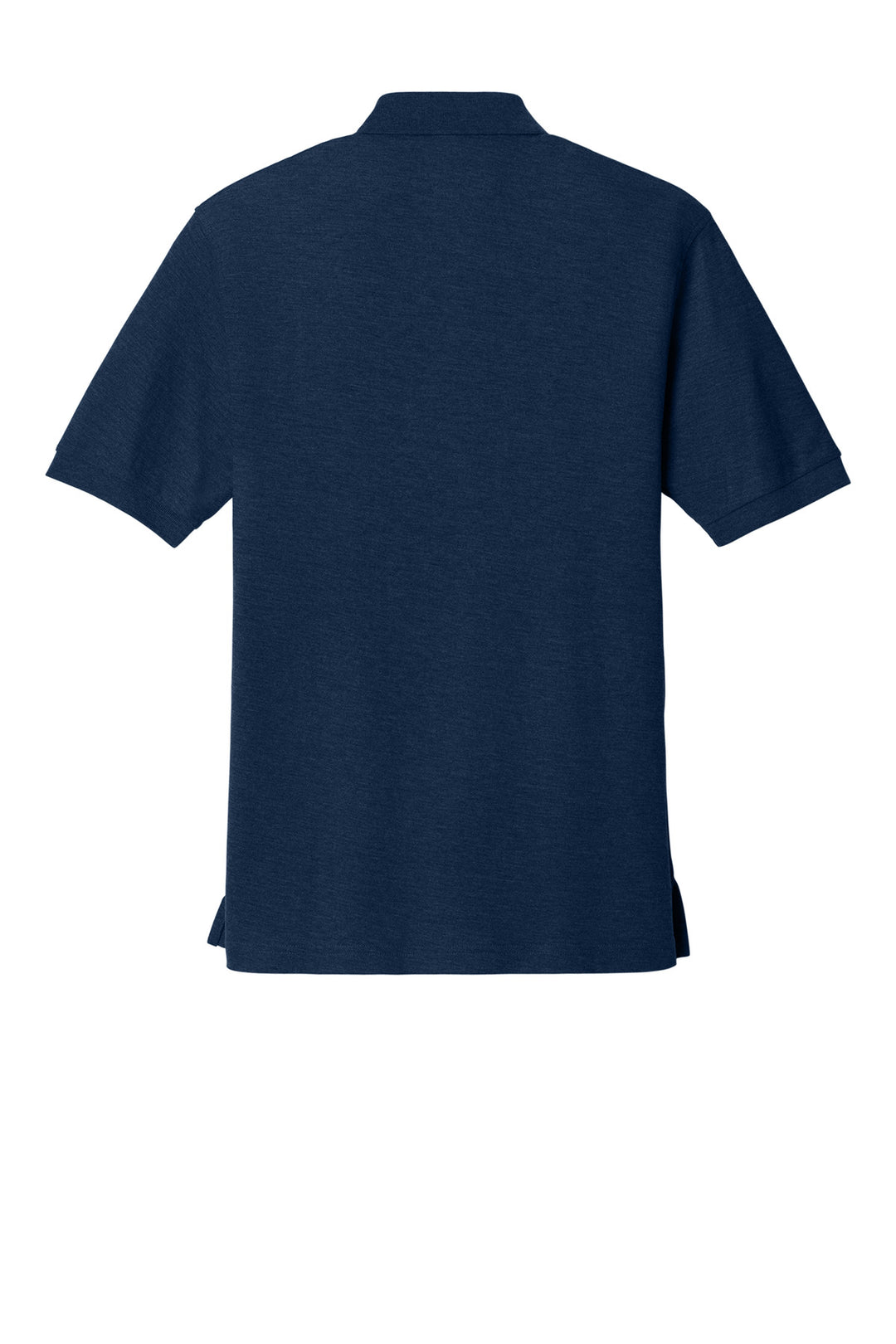 Rear View of Navy Port Authority Silk Touch Polo K500