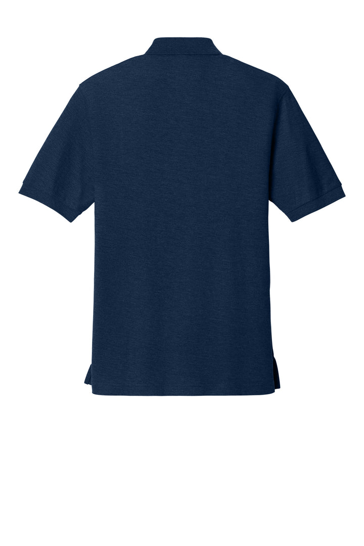 Rear View of Navy Port Authority Silk Touch Polo K500