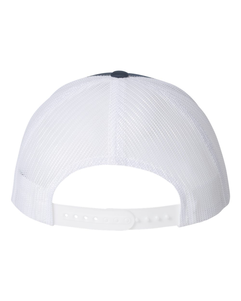 Rear View of Navy/ White Retro Trucker Cap - 6606