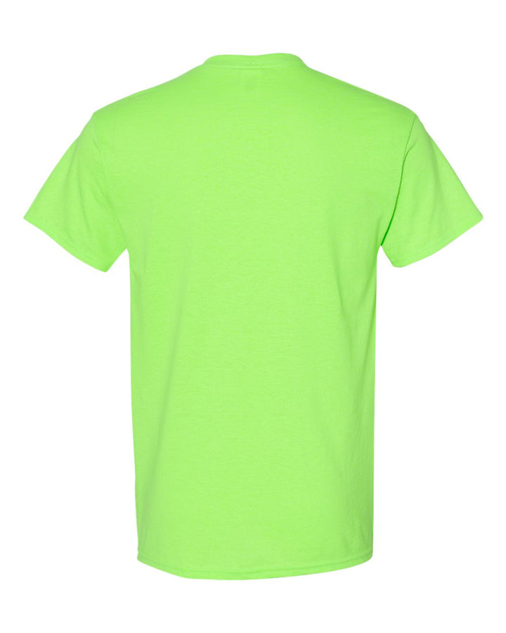 Rear View of Neon Green Heavy Cotton™ T-Shirt - 5000
