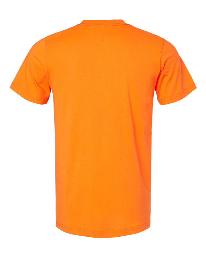 Rear View of Neon Orange CVC Jersey Tee - 3001CVC