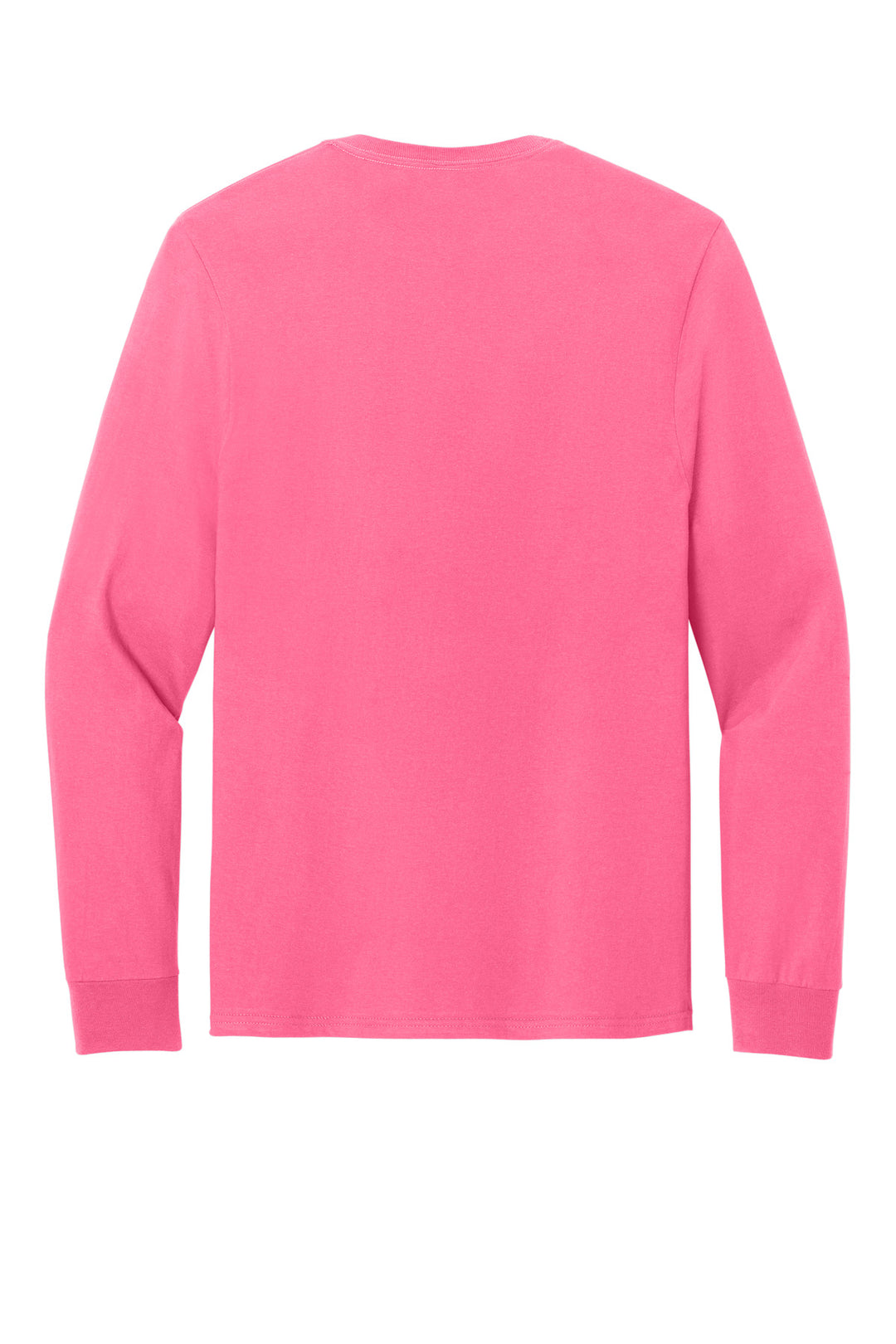 Rear View of NeonPink Jerzees Classics Unisex Cotton Long Sleeve T-Shirt 363L