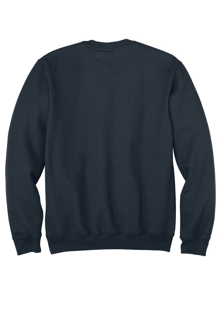 Rear View of New Navy Carhartt Midweight Crewneck Sweatshirt. CTK124