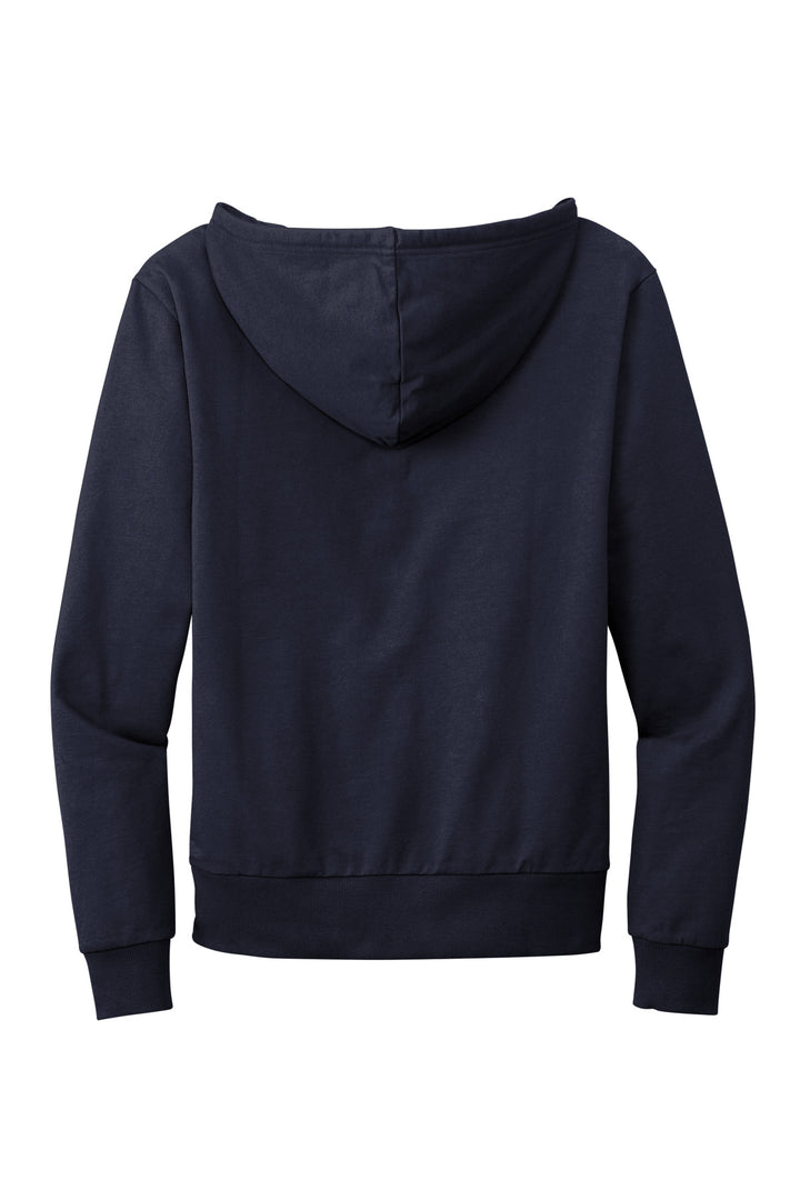 Rear View of NghtSkyNvy Allmade Unisex Organic French Terry Full-Zip Hoodie AL4002