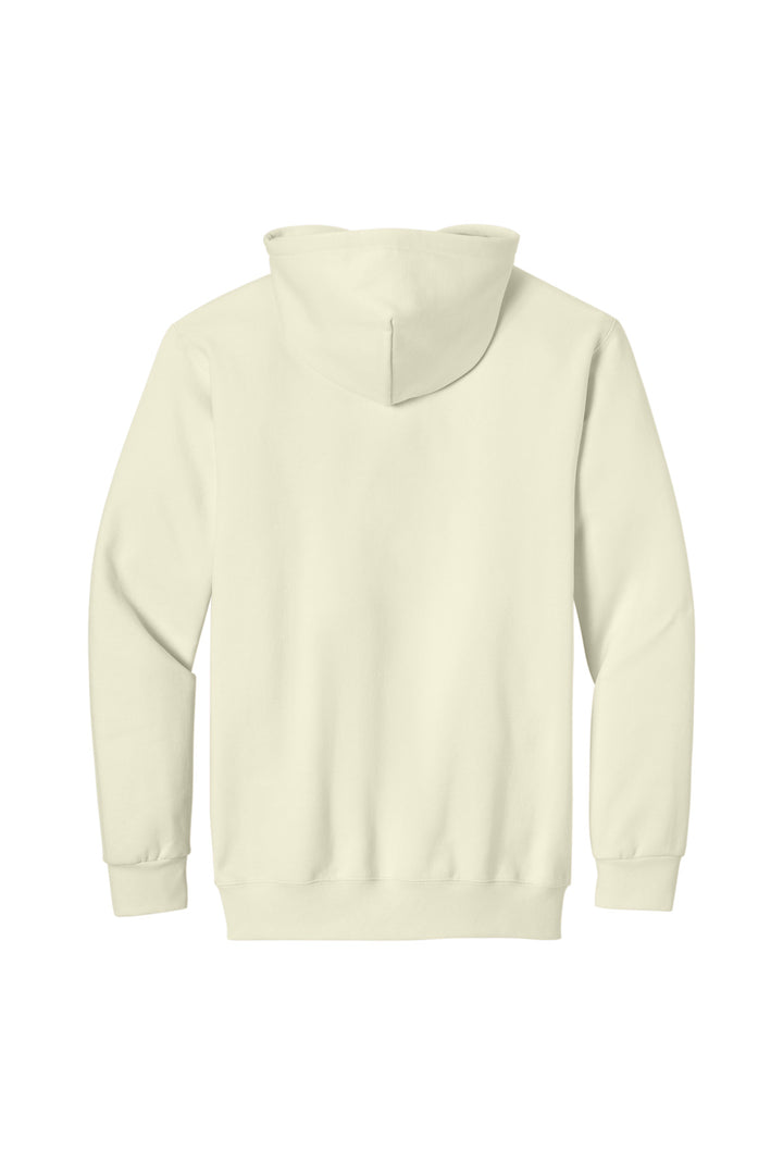 Rear View of OffWhite Gildan Hammer Maxweight Hooded Sweatshirt 19500