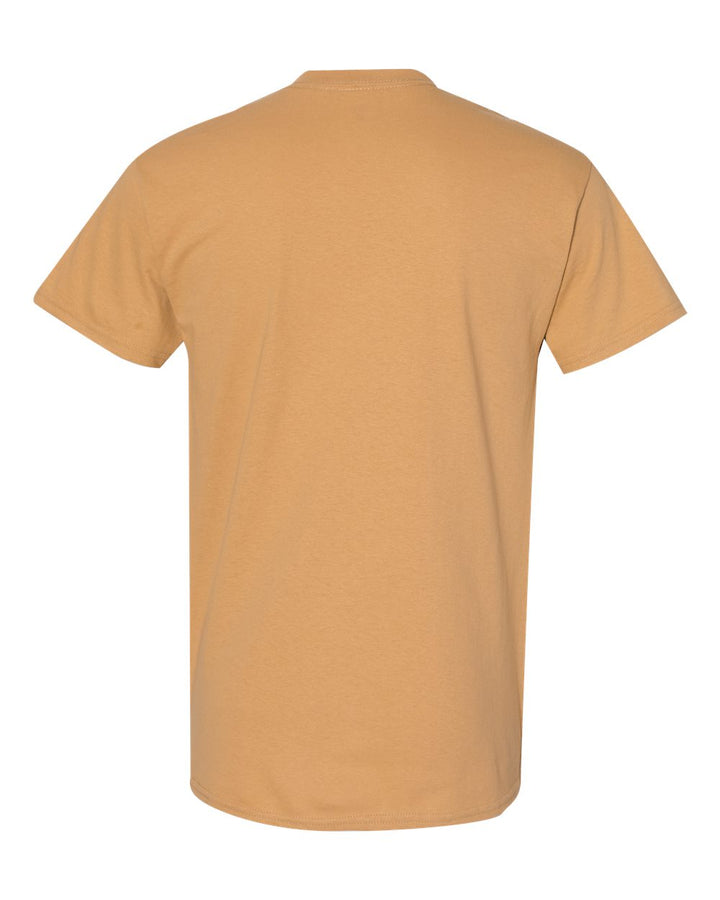Rear View of Old Gold Heavy Cotton™ T-Shirt - 5000