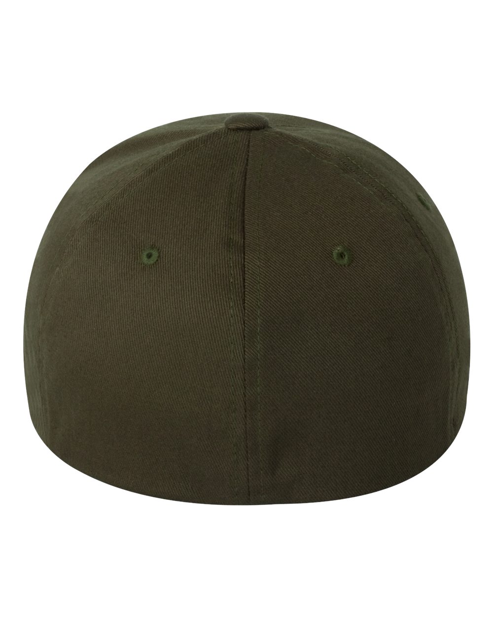 Rear View of Olive Cotton Blend Cap - 6277