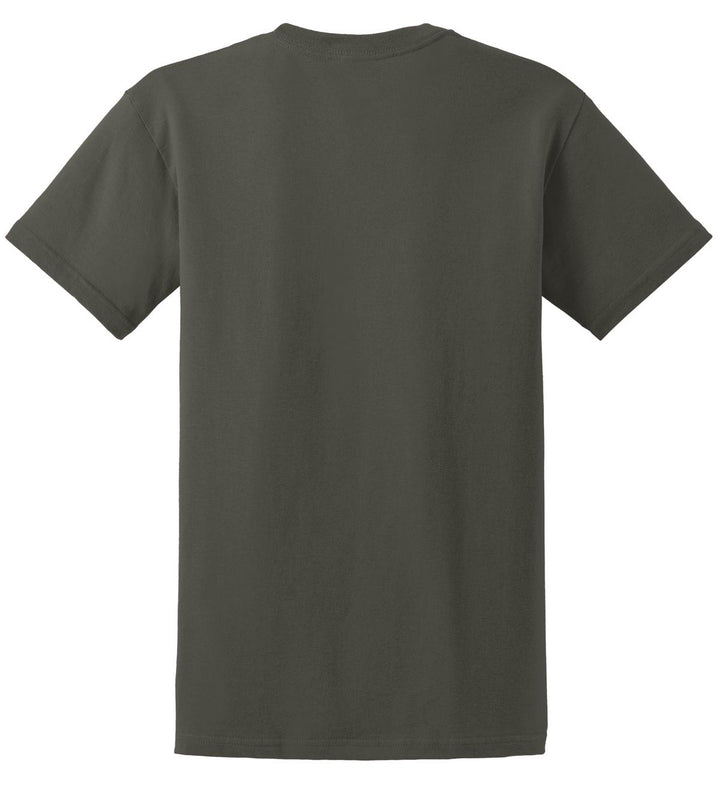 Rear View of Olive Gildan - Ultra Cotton 100% US Cotton T-Shirt. 2000