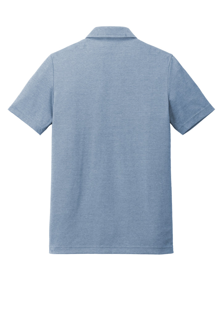 Rear View of OpalBluHtr TravisMathew Coastal Chest Stripe Polo TM1MY402