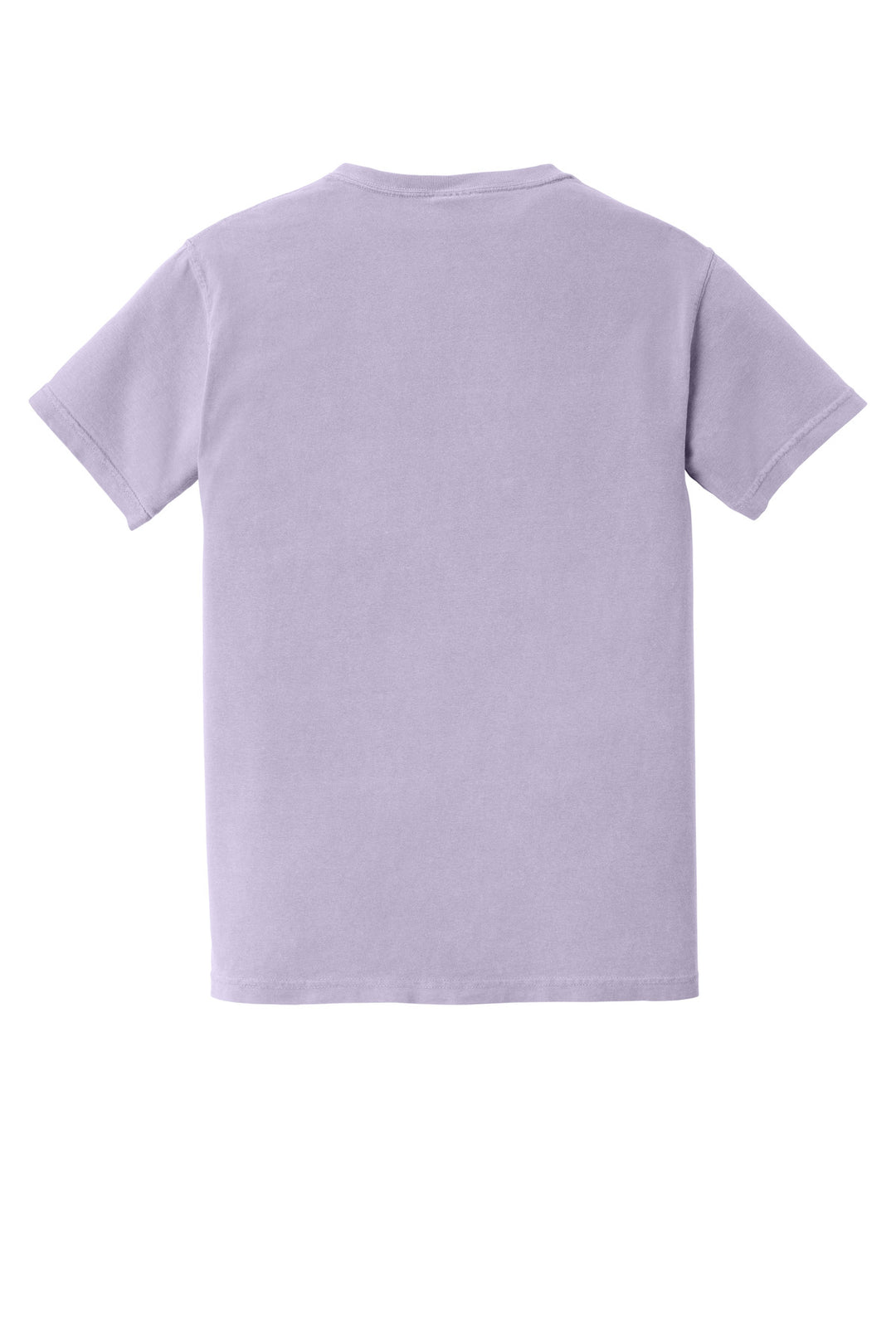Rear View of Orchid COMFORT COLORS Heavyweight Ring Spun Pocket Tee. 6030