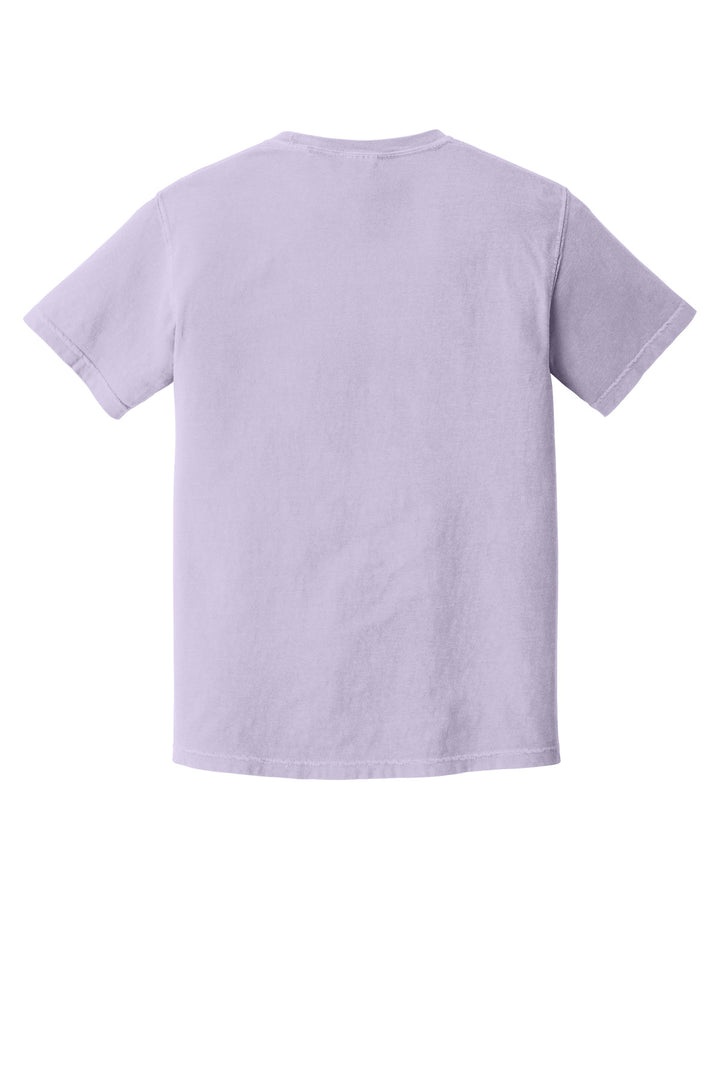 Rear View of Orchid COMFORT COLORS Heavyweight Ring Spun Tee. 1717