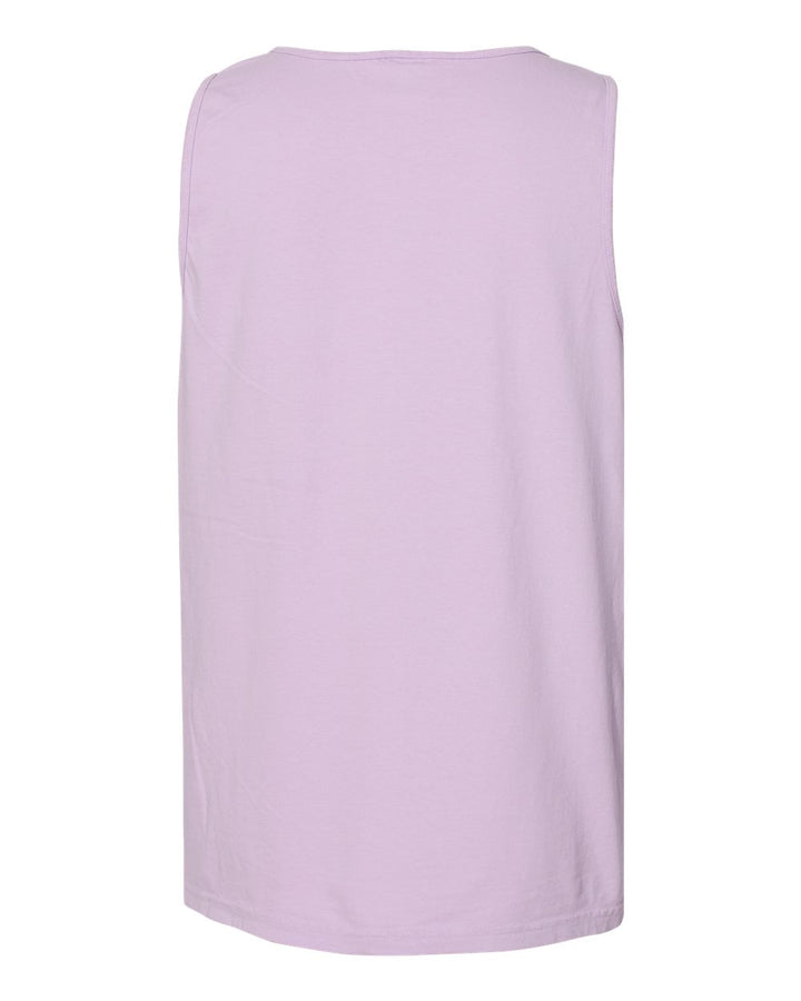 Rear View of Orchid Garment-Dyed Heavyweight Tank Top - 9360