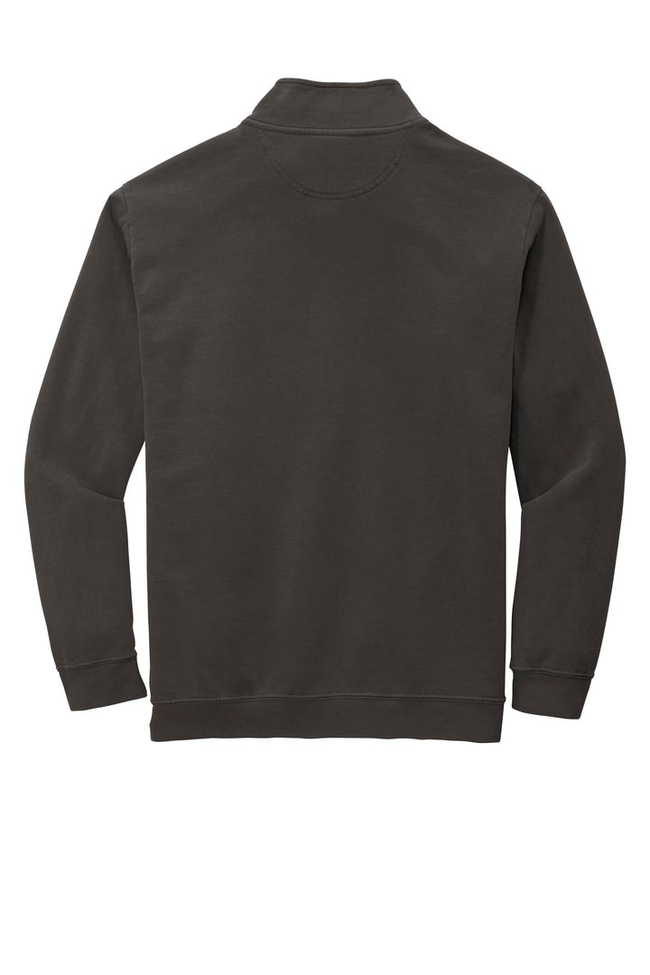 Rear View of Pepper COMFORT COLORS Ring Spun 1/4-Zip Sweatshirt. 1580