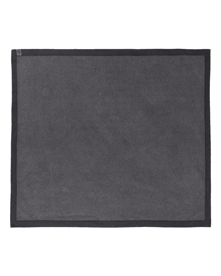 Rear View of Pepper Garment-Dyed Fleece Dorm Blanket - 15BT