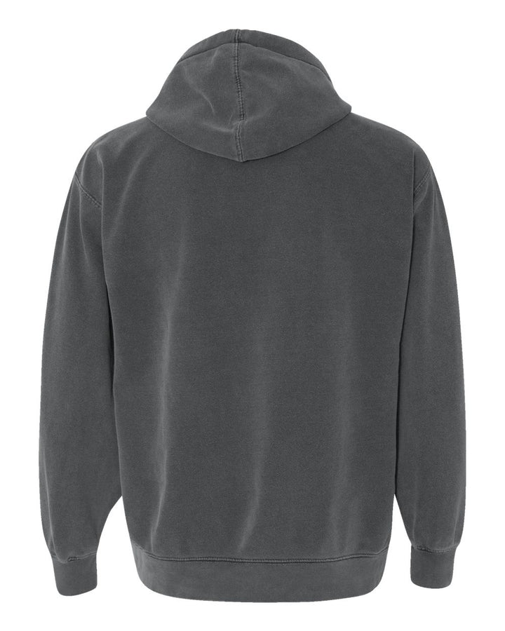 Rear View of Pepper Garment-Dyed Hooded Sweatshirt - 1567