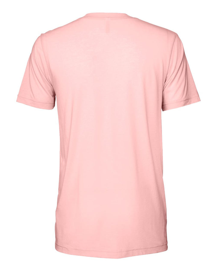 Rear View of Pink Triblend Triblend Tee - 3413