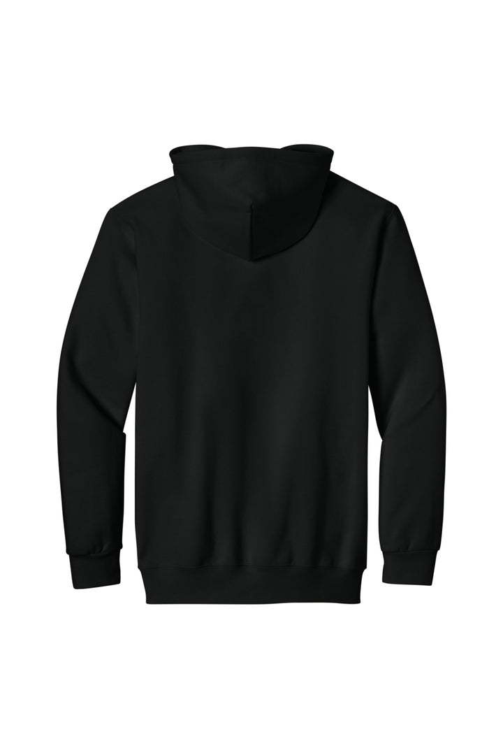 Rear View of PitchBlack Gildan Hammer Maxweight Hooded Sweatshirt 19500