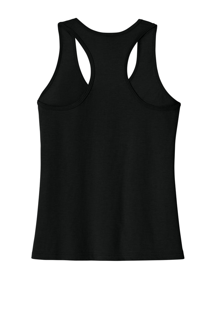 Rear View of PitchBlMst Gildan Softstyle Women's CVC Racerback Tank 64220LCVC