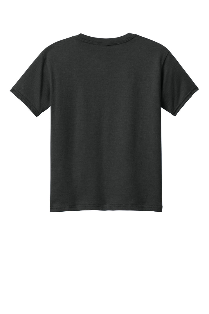Rear View of PitchBlMst Gildan Youth Softstyle CVC Tee 64000BCVC