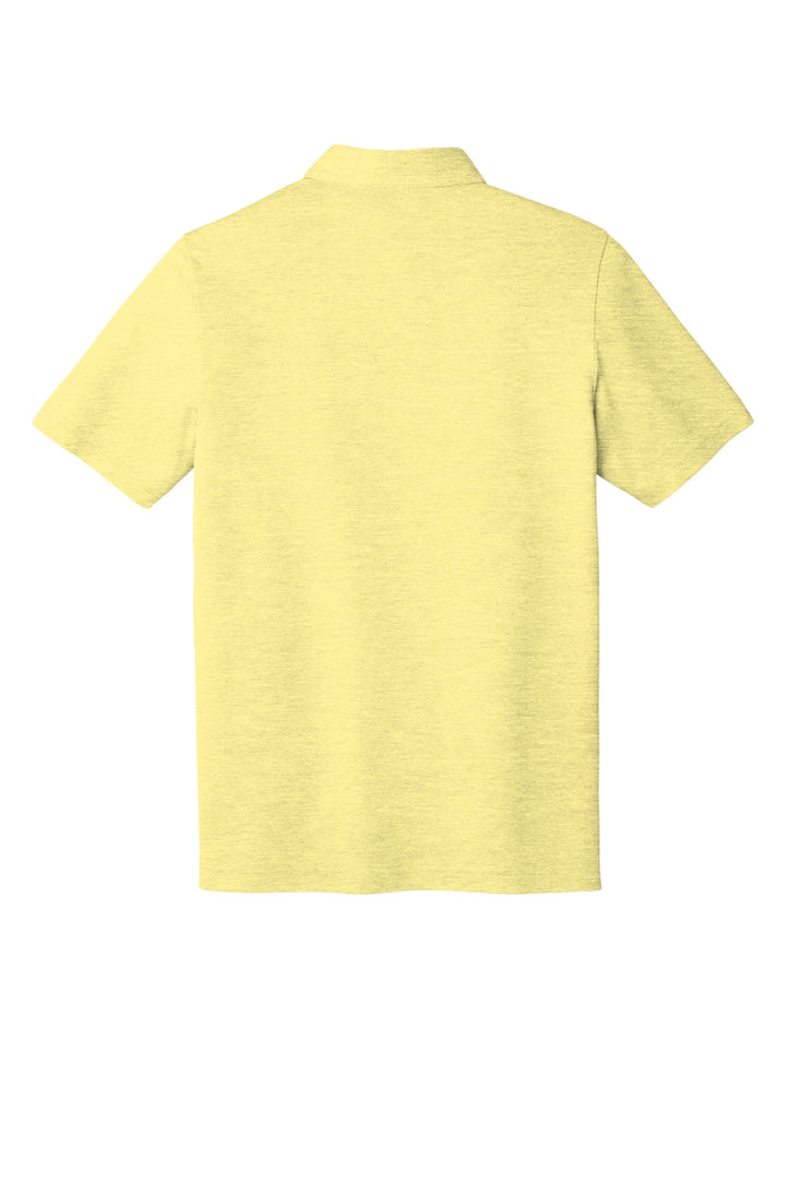 Rear View of PlBananaHt TravisMathew Oceanside Heather Polo. TM1MU412