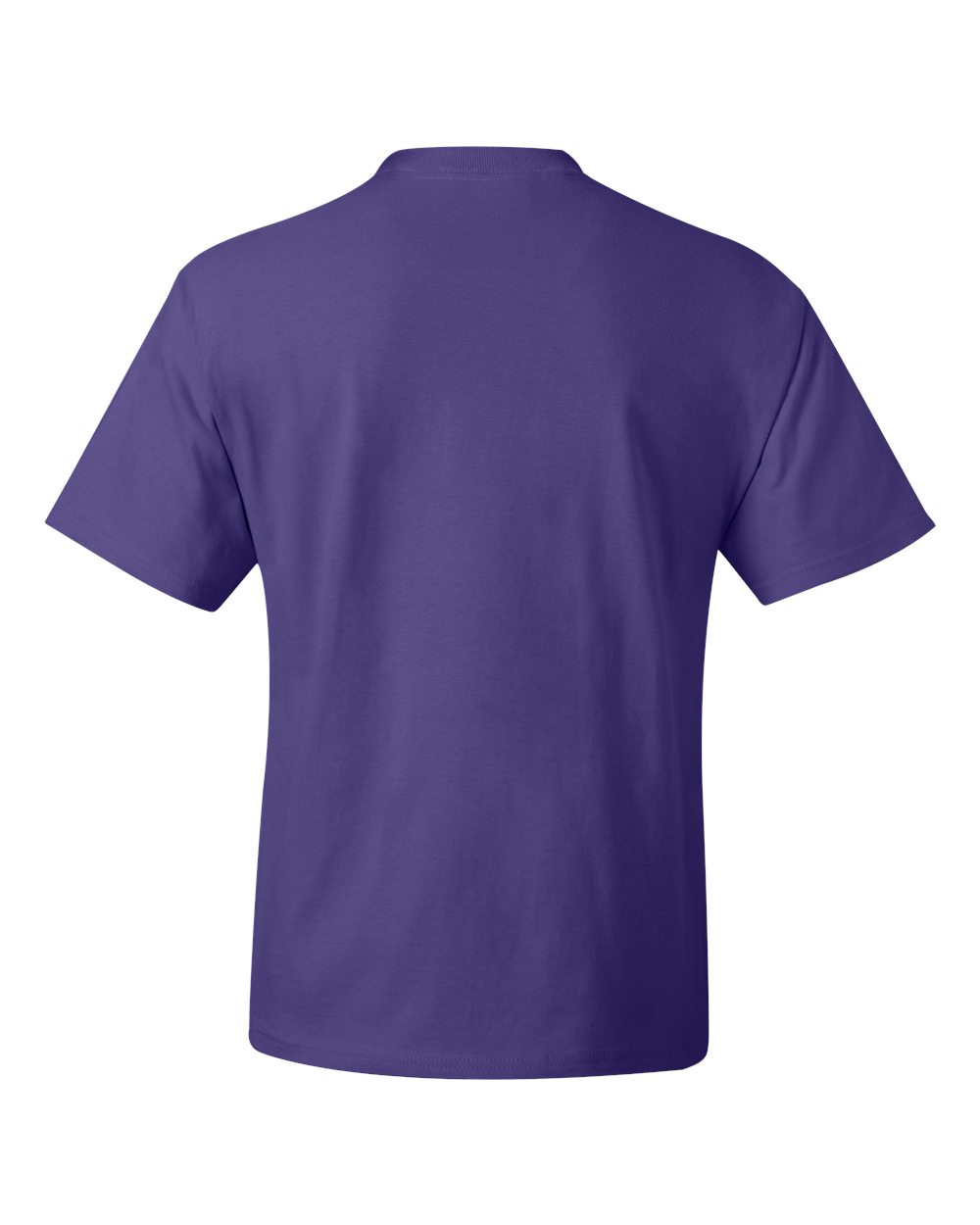 Rear View of Purple Beefy-T® T-Shirt - 5180