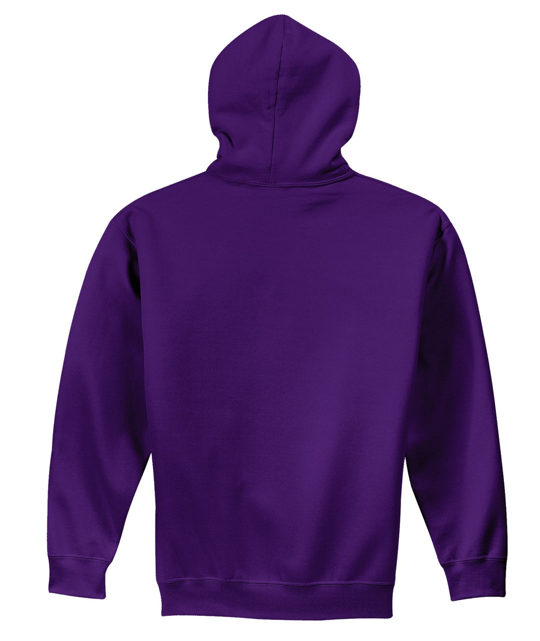 Rear View of Purple Gildan - Heavy Blend Hooded Sweatshirt. 18500