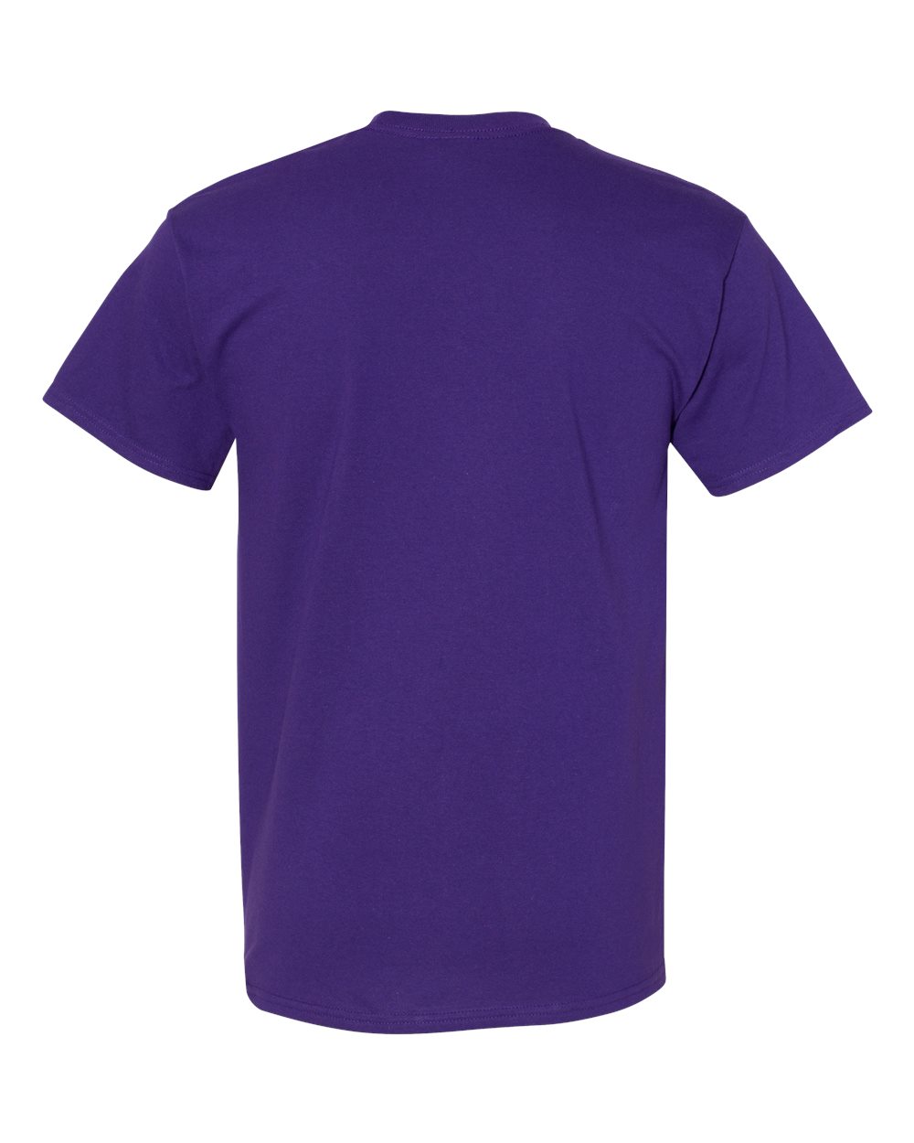 Rear View of Purple Heavy Cotton™ T-Shirt - 5000