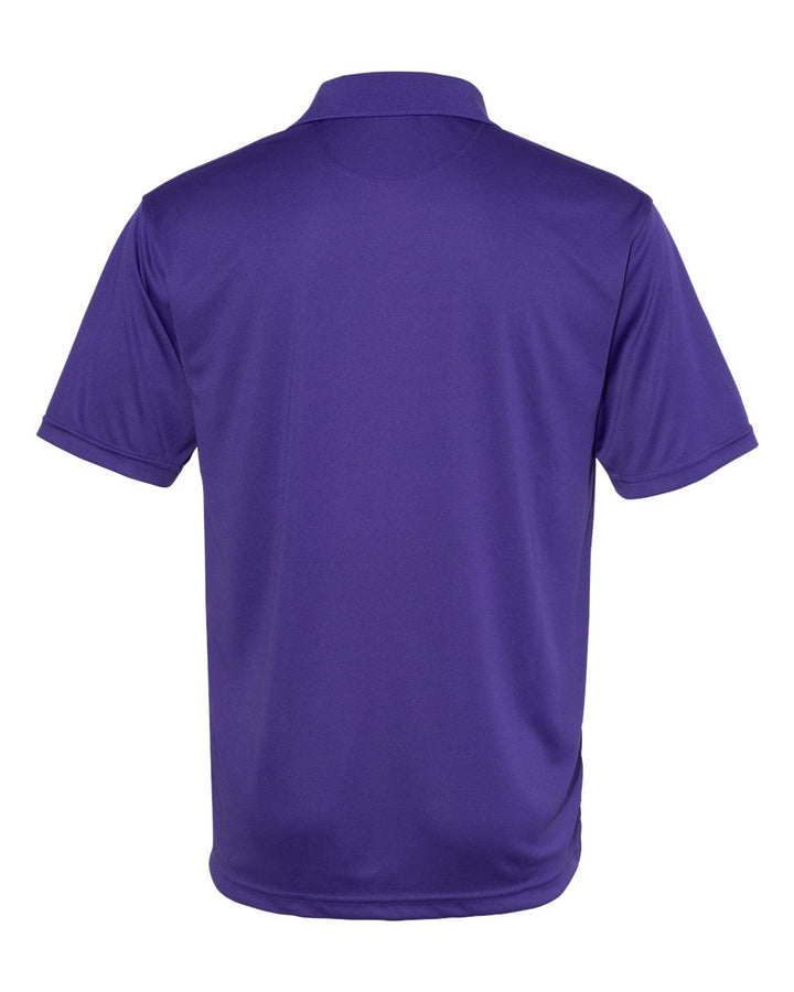 Rear View of Purple Value Polyester Polo - 0100